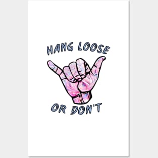 Hang loose shaka pastel surfer hippie hand symbol Posters and Art